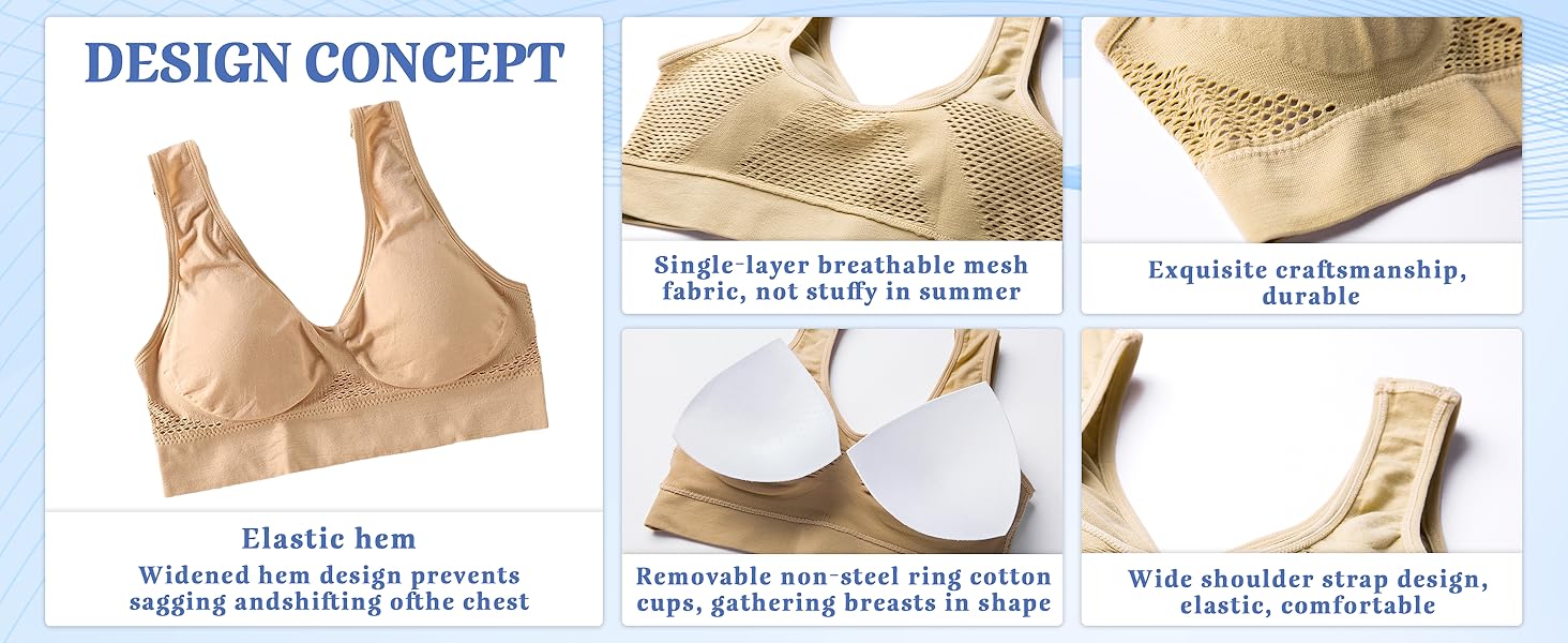 Breathable Cool Lift-up Air Bra Image