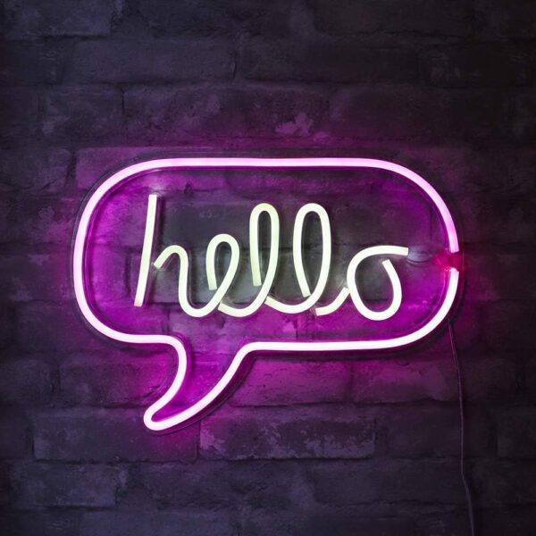 Hello LED Neon Message Sign