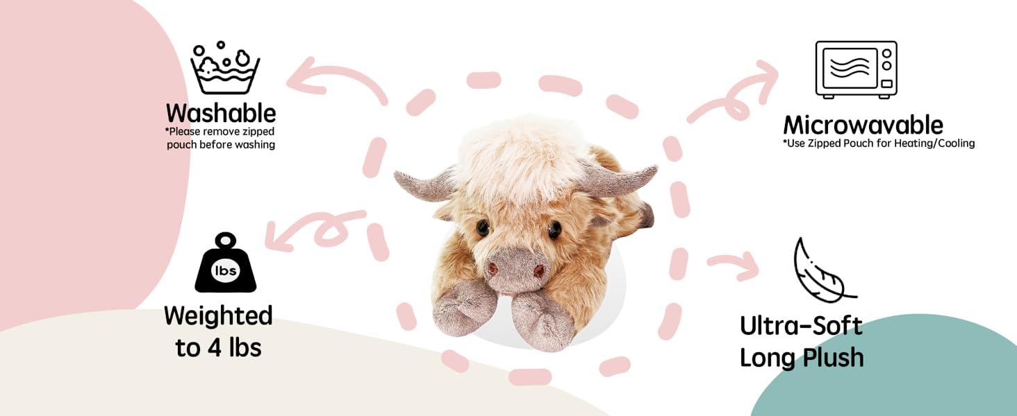 Weighted Cow Plush