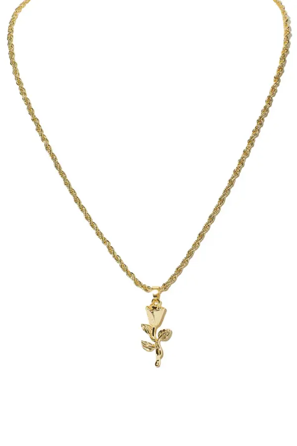 Rose Pendant Chain Necklace